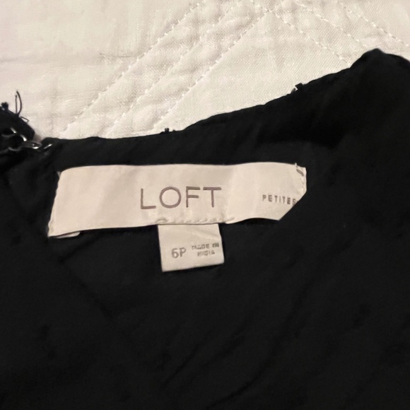 Loft Petite Black Crossover Halter Dress - Picture 4 of 7